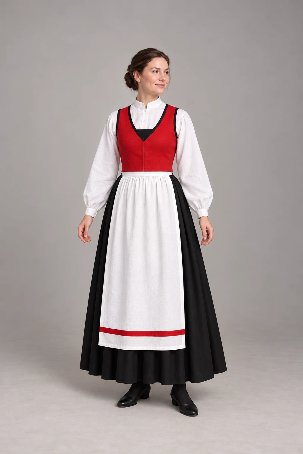 AI-assisted design concept: Norwegian Folk-Inspired Bodice & Apron