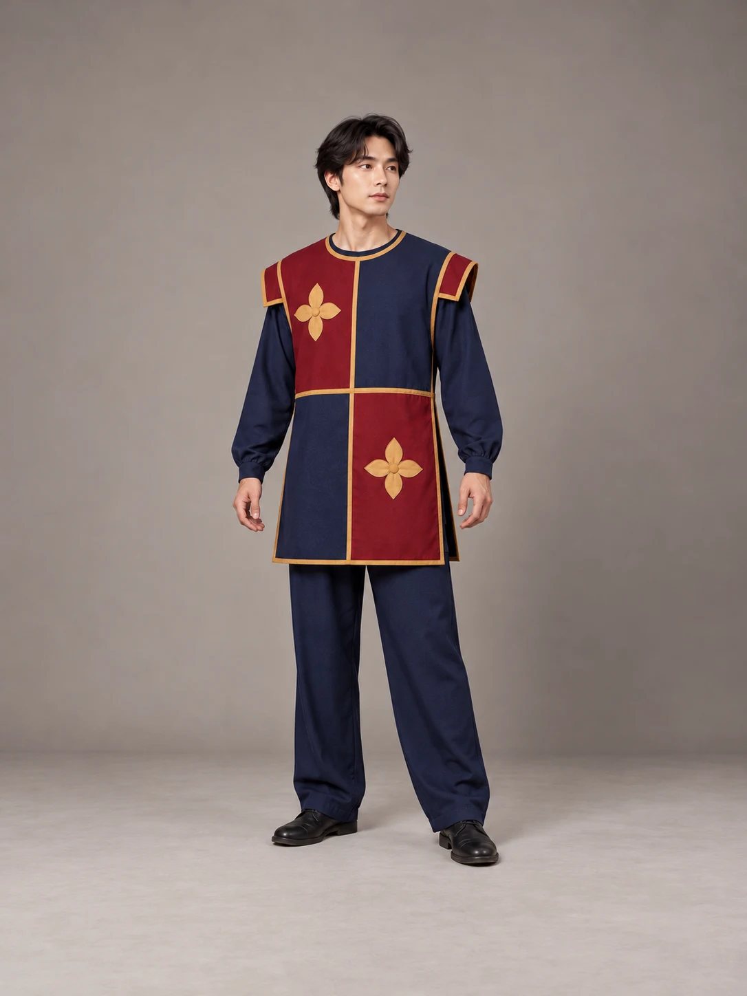 AI-assisted design concept: Heraldry-Inspired Quartered Tabard