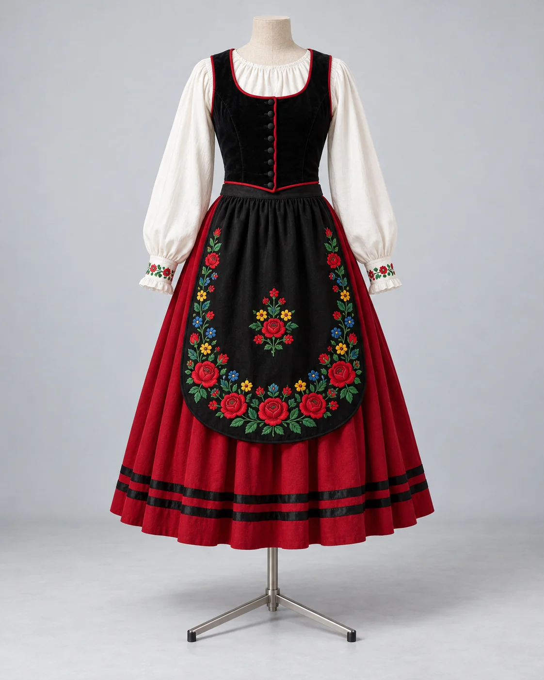 Matyó Floral Apron Ensemble