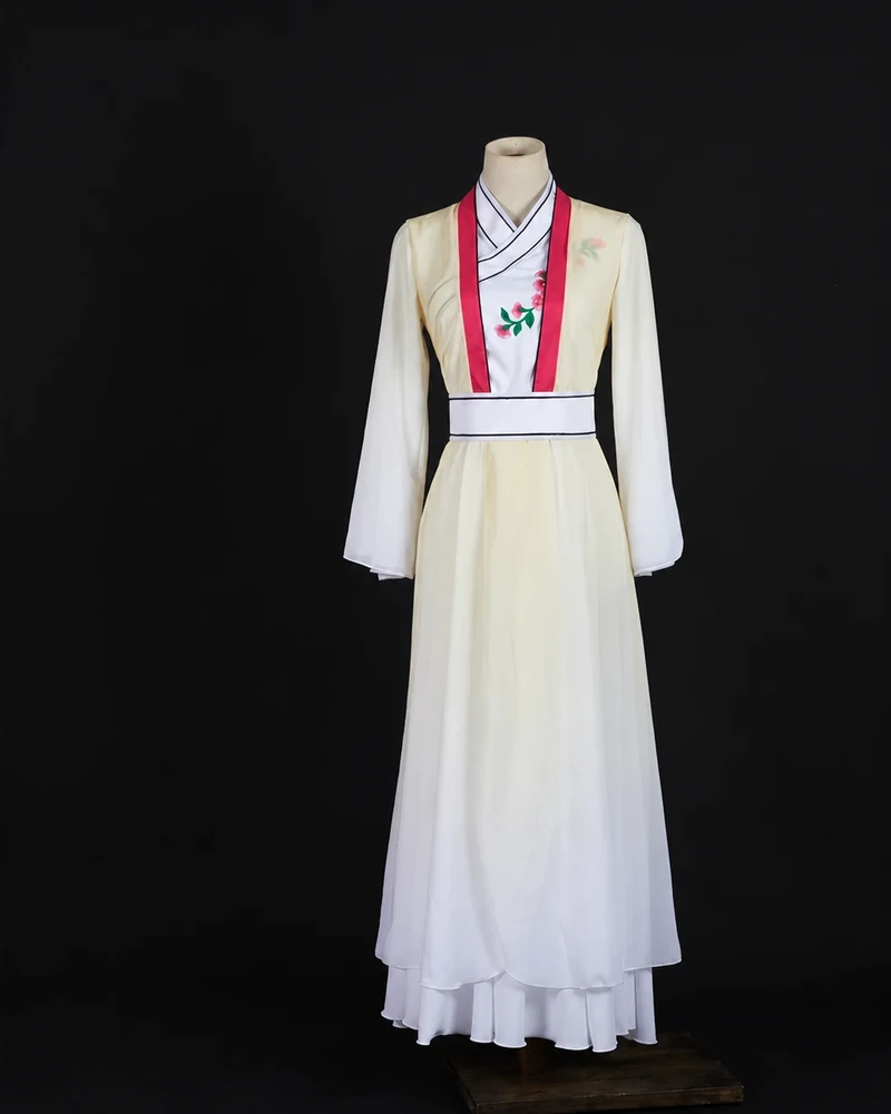 Ivory Layered Dress with Rose Trim — reviewed display photograph