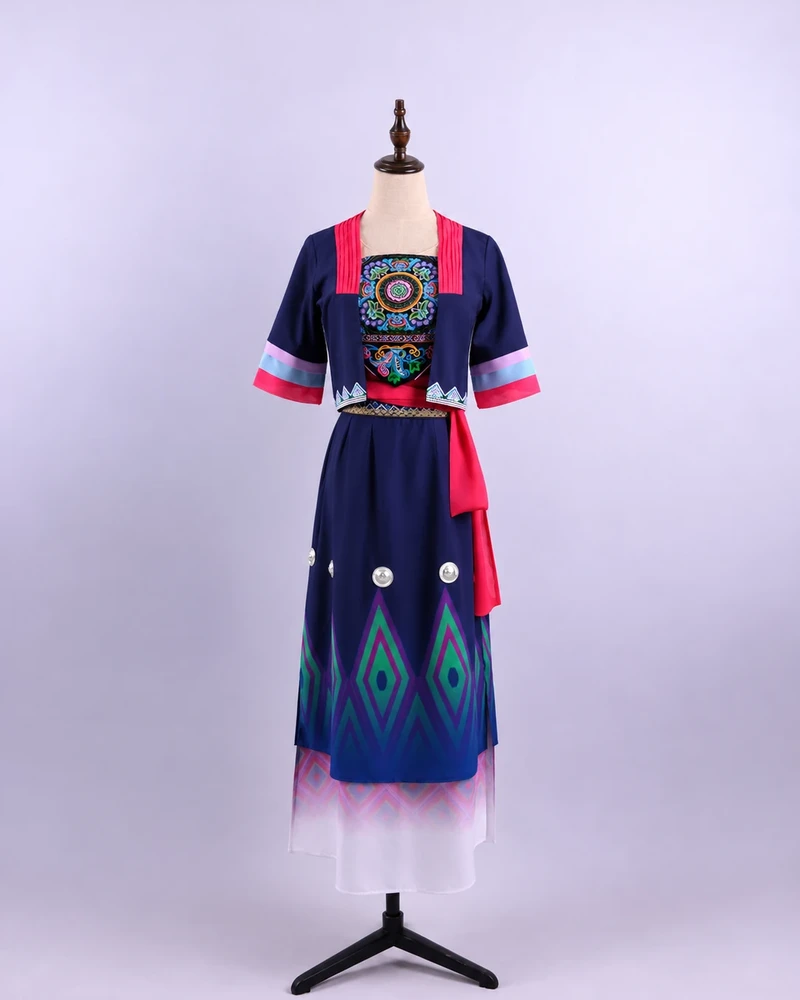 Navy and Fuchsia Geometric Dance Ensemble — reviewed display photograph