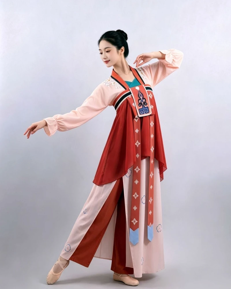 Peach and Rust Layered Dance Ensemble — reviewed display photograph