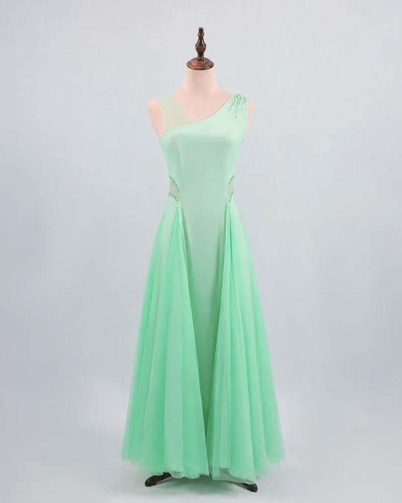 Mint Asymmetric Dance Dress — reviewed display photograph