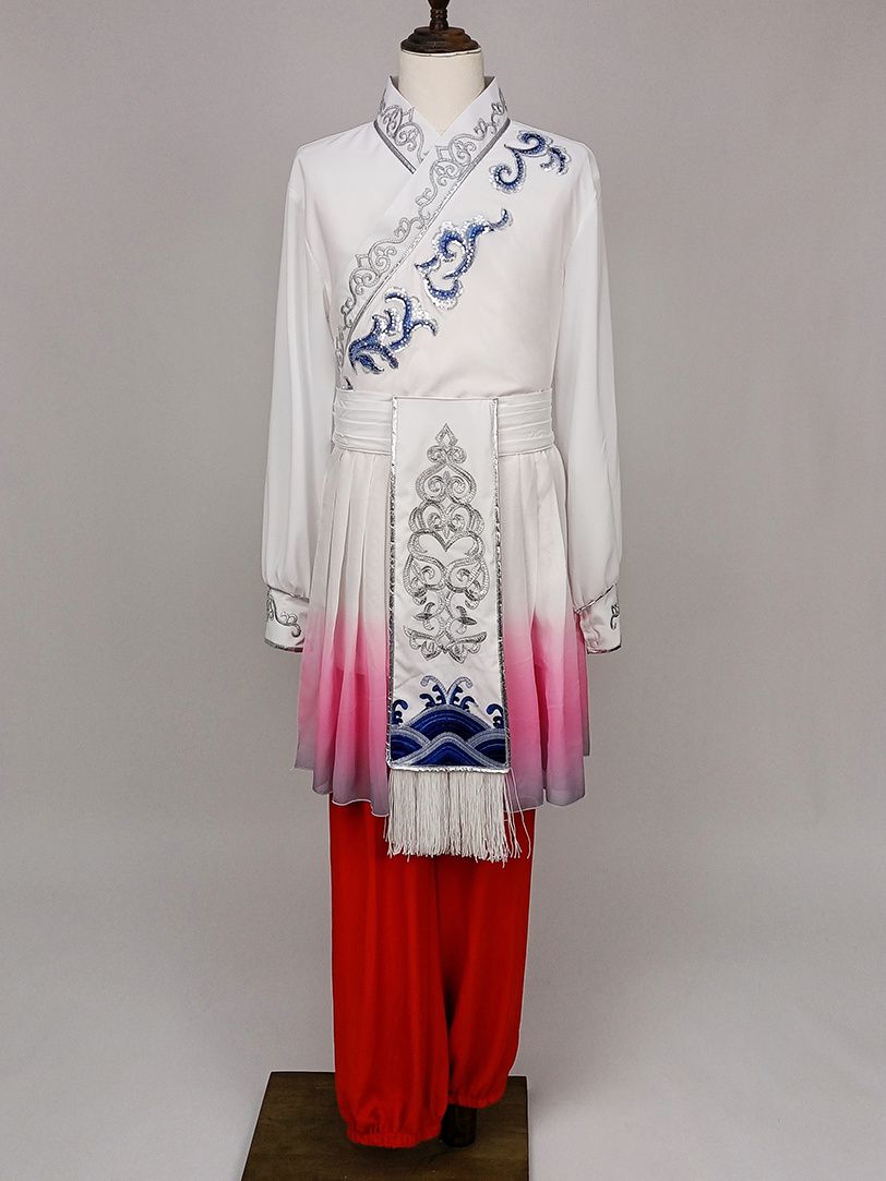White and Pink Tunic with Red Trousers — photograph 1