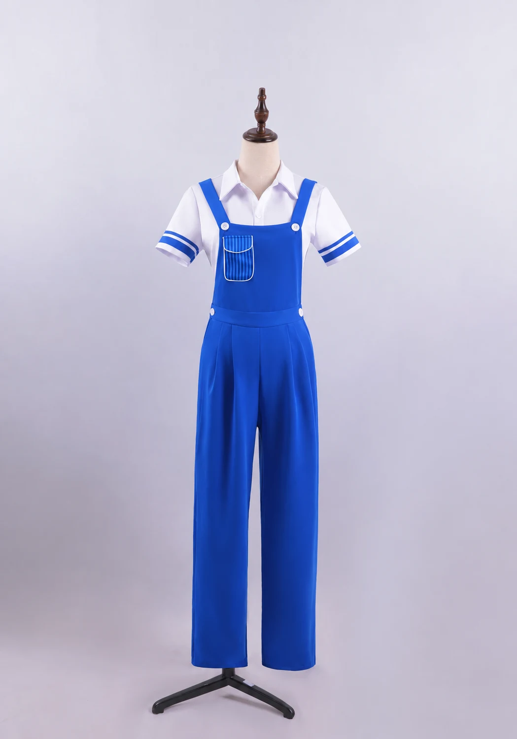 Cobalt Overalls Dance Ensemble — retouched product photograph