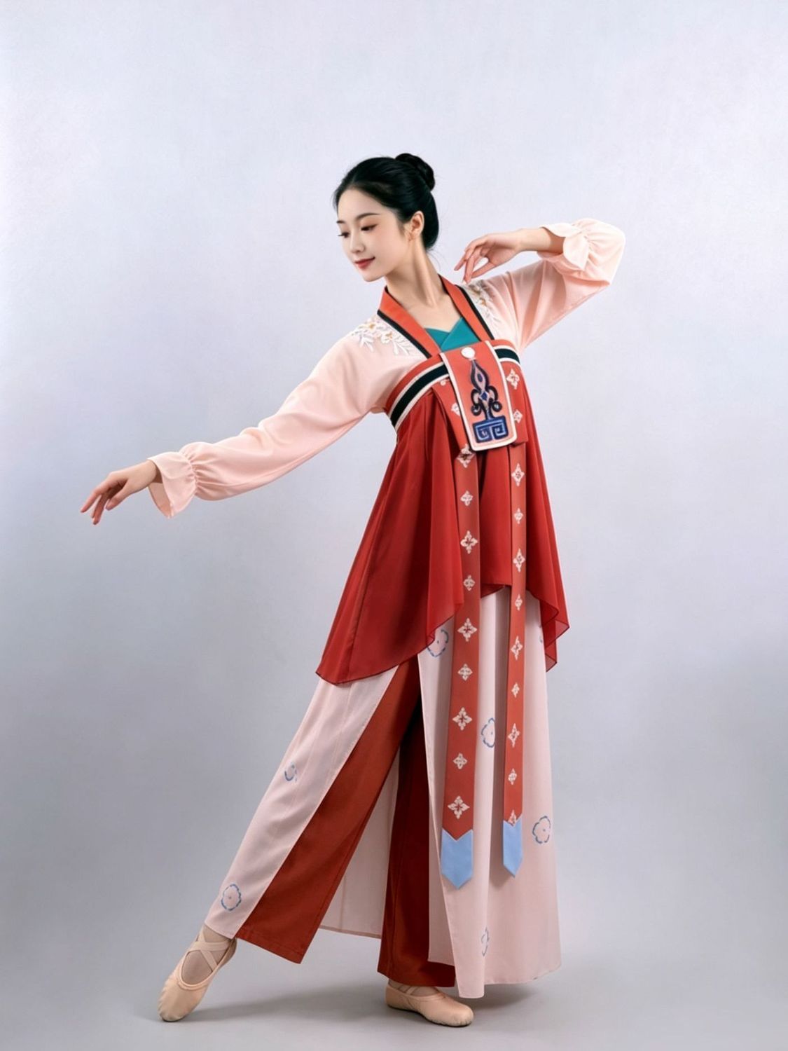 Peach and Rust Layered Dance Ensemble — photograph 1